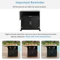thumbnail image 2 of Dingrich Versatile Outdoor Cabinet with Folding & Expandable Work Surfaces, Ample Storage Space, and Lockable Wheels, Iron & Stainless Steel, 47.2 x 23.7 x 37.4 inches, Matte Black, 2 of 12