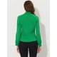 thumbnail image 3 of Blusa elegante Allegra K de gasa Verde XS con cuello de pajarita, 3 of 5