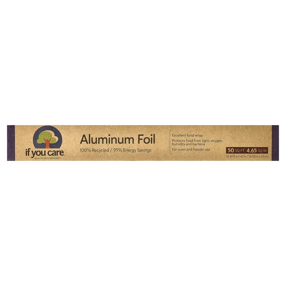 If You Care 100% Recycled Aluminum Foil, 11.4", 50 Sq Ft ,1 Ct