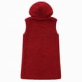 thumbnail image 4 of Lutiedan Fleece Hooded Vest for Women Sleeveless Button down Outerwear Vest Fall Winter Warm Jackets with Pocket S-XXL,Red, 4 of 6