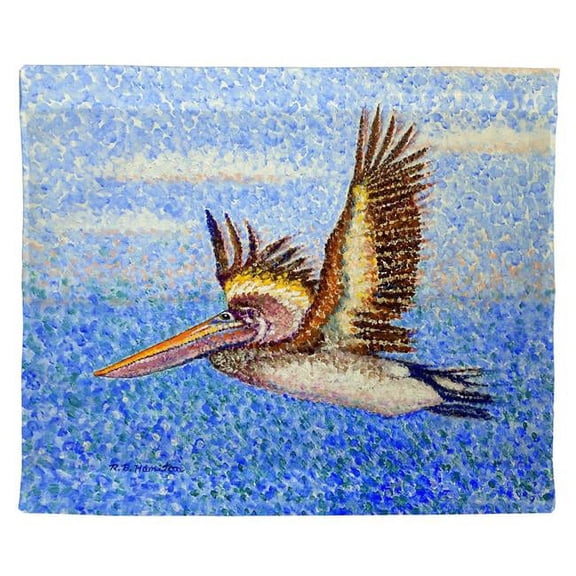 Betsy Drake TP1341 24 x 30 in. Flying Pelican Outdoor Wall Hanging