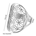 thumbnail image 6 of Grandest Birch Exquisite Trendy Ring Hollow Out Wear-resistant Simple Vintage Unisex Ring Daily Wear Stainless Steel White, 6 of 8