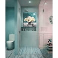 thumbnail image 2 of bathroom decor wall art Blue moon grass Daisy flowers wall art for bedroom Wall decor for Home kitchen Office Modern Floral Canvas Artwork Vase Picture on Canvas wooden Ready to Hang, 2 of 4