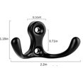 thumbnail image 2 of Paquete de 8 ganchos para abrigos, colgador de abrigos de doble punta, colgador resistente montado en la pared para toallas, cortinas, bolsos, llaves, gorras, tazas (negro), 2 of 8