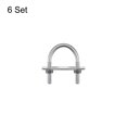 thumbnail image 3 of Unique Bargains Round U-Bolts 6 Sets 40mm Inner Width 65mm Length M8 with Nuts and Plates, 3 of 5