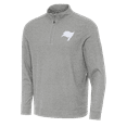 thumbnail image 2 of Men's Antigua Heather Gray Tampa Bay Buccaneers Subtle Quarter-Zip Jacket, 2 of 4