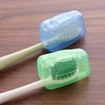 thumbnail image 4 of 5 unids/set soporte de cubierta de cepillo de dientes portátil viaje senderismo Camping cepillo tapa caso salud a prueba de gérmenes Protector de cepillos de dientes ER, 4 of 5