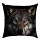 thumbnail image 2 of Funda de cojín de lino con estampado de animales para sofá y salón | Funda de cojín con estampado de león y ranura | Funda de almohada decorativa de poliéster de 45 x 45 cm, 2 of 6