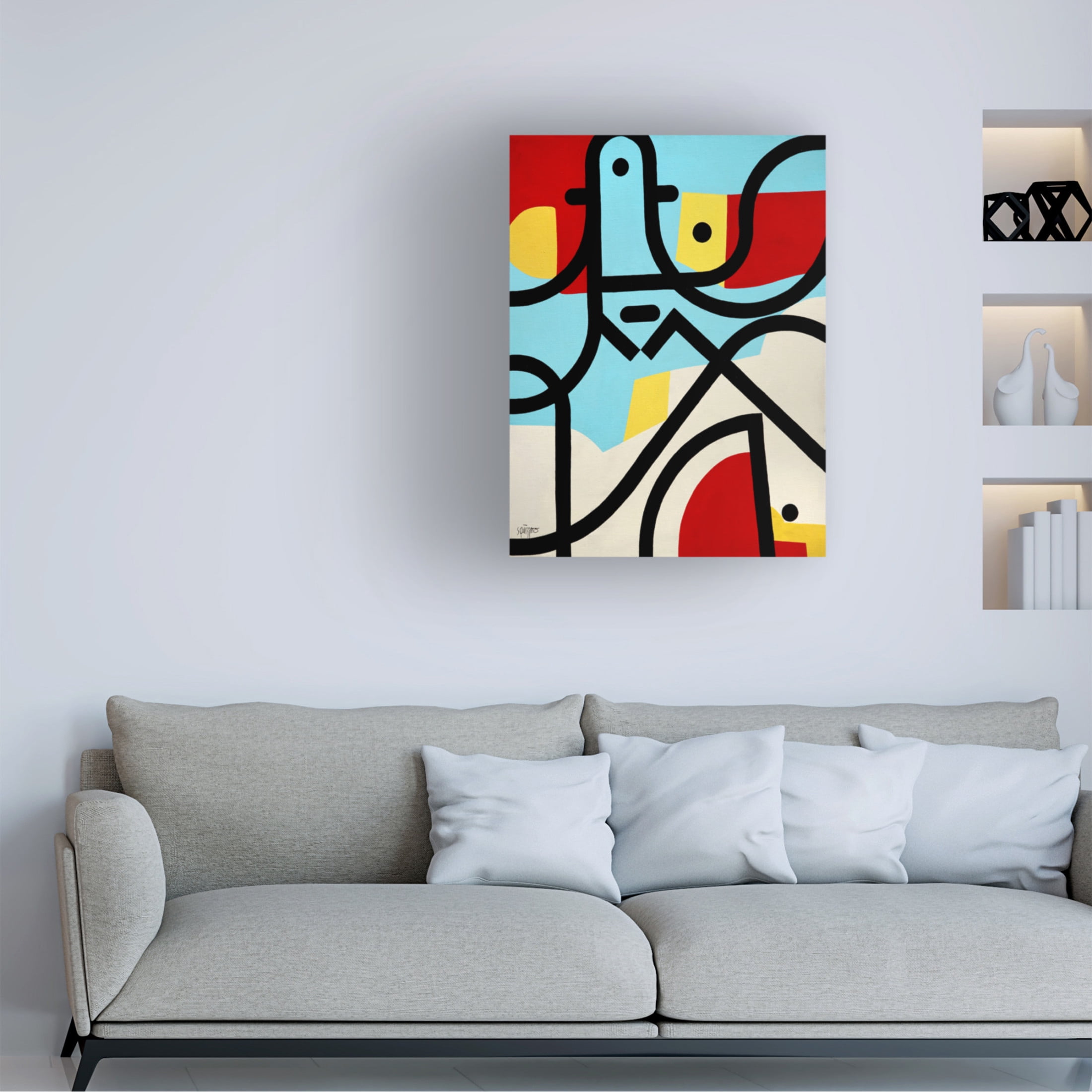 Canvas Wall Art - Antony Squizzato 'Johnny B' Wall Art for Living Room, Bedroom, or Office Décor by Trademark Fine Art - 24 x 32 Inches