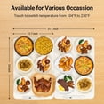thumbnail image 3 of Warming Mat for Food, 2 Pack Food Warming Mat, Electric Warming Tray for Buffets Party with 7 Adjustable Temperature, 6 Timer, Fast Heating Silicone Food Warmer for Parties Home Travel Countertop, 3 of 11
