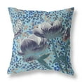 thumbnail image 4 of Three Roses with Butterfly Suede Zippered Pillow with Insert - Indigo White Blue, 4 of 5