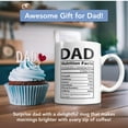 thumbnail image 3 of Light Autumn Funny Gifts for Dad 11 oz Ceramic Dad Coffee Mug from Daughter or Son - Dad Coffee Cup with Nutritional Facts - Thoughful Birthday or Father’s Day Present - White Mug for Morning Coffee, 3 of 7
