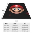 thumbnail image 4 of Lsque Mario Pattern Fuzzy Fleece Throw Blanket Extra Large,Super Soft,Fluffy and Warm Blankets for Couch,Bed,All Season Use (50"x40"), 4 of 7