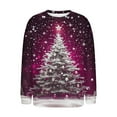 thumbnail image 5 of Ounisa Merry Christmas Sweatshirt for Women Drop Shoulder Long Sleeve Christmas Tree Pullover Lightweight Shirt, 5 of 5