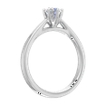 thumbnail image 2 of 1/3 Carat Prong Set Solitaire Diamond Engagement Ring Band in 14K White Gold (Ring Size 8.25), 2 of 5