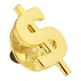 thumbnail image 2 of PinMart's Gold Plated Money Dollar Sign Symbol Lapel Pin, 2 of 3