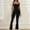Black, variant on Azrian Women's Sleeveless Wide Leg Jumpsuit Onepieces Overall Dress Spring And Fall Tight Waistband Sleeveless Neck Long Jumpsuit