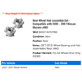 thumbnail image 2 of Rear Wheel Hub Assembly Set - Compatible with 2003 - 2007 Nissan Murano AWD 2004 2005 2006, 2 of 3