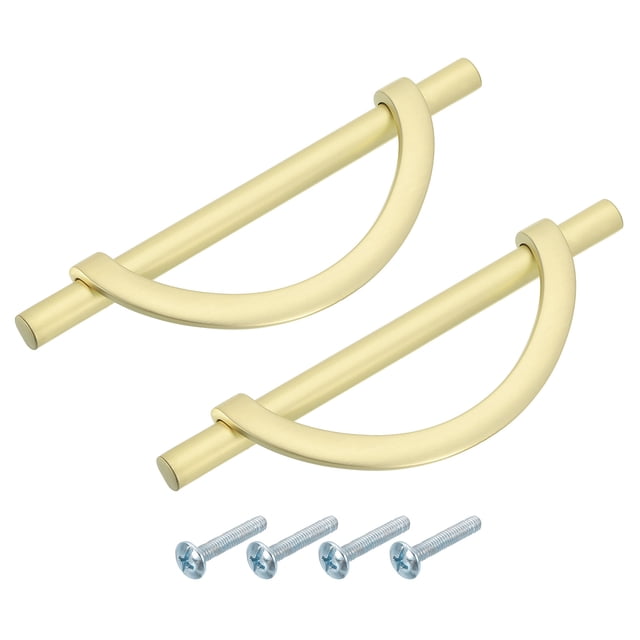 Uxcell 2Pcs 5.04 pulgadas Tirador de Gabinete de Cocina con Tornillo Dorado