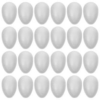 TEHAUX 100Pcs White Foam Eggs for Easter Decoration, Painting, Crafts, , Simulation Foam Set