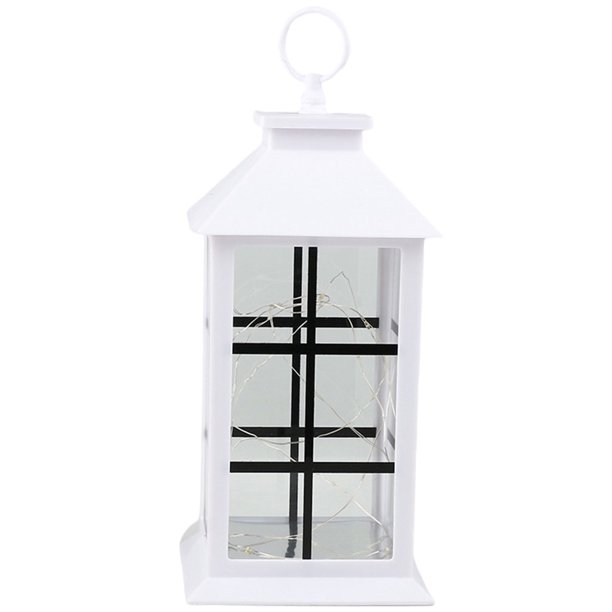 Lámpara de linterna Adorno de decoración colgante iluminado Plástico moderno blanco Zulema Lámpara de linterna