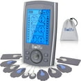 thumbnail image 1 of Estimulador muscular TENS EMS de doble canal Belifu con 24 modos para aliviar el dolor, masajeador electrónico de pulso con 10 almohadillas, bolsa de almacenamiento con cordón antipolvo y bridas., 1 of 5
