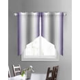 thumbnail image 3 of Purple Grey Swag Valances for Windows, Gray Farmhouse Modern Rustic Rod Pocket Sheer Valances for Small Windows, Swag Toppers Light Filtering for Kitchen Living Room 2 Panels 36''x36'', 3 of 6