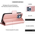 thumbnail image 3 of Detachable Magnetic Wallet Case Compatible with iPhone 13 Pro [6.1 inch] [Folio], RFID Protection Kickstand -Rose Gold, 3 of 5