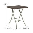 thumbnail image 6 of Flash Furniture 1.95-Foot Square Brown Rattan Plastic Folding Table, 6 of 12