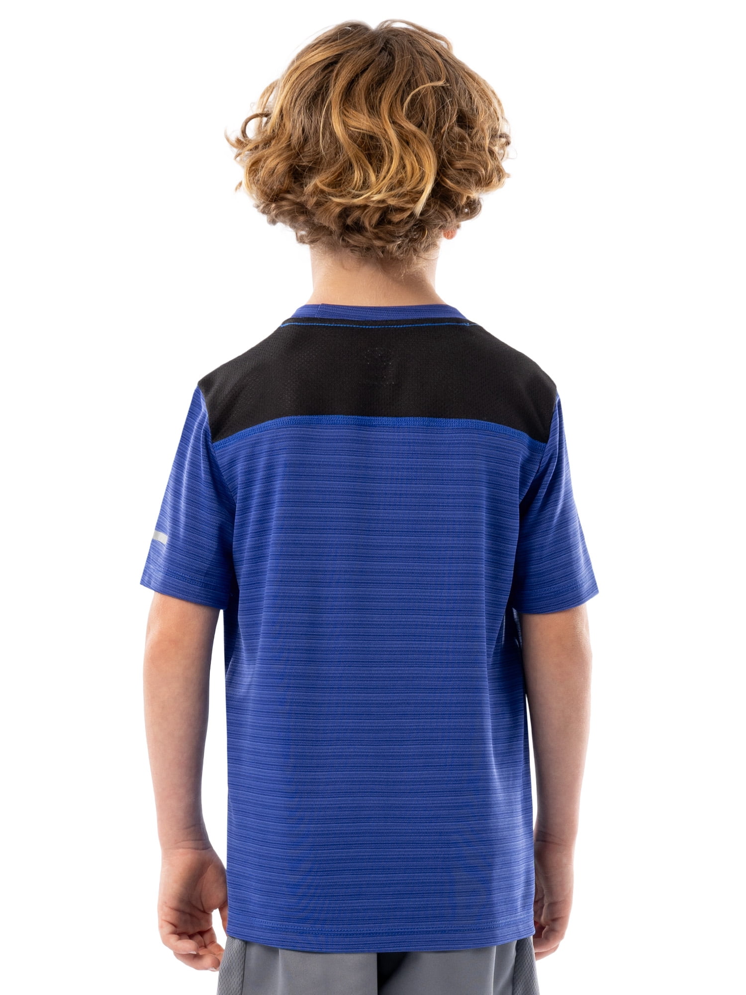 Athletic Works Boy’s Short Sleeve Athletic T-Shirt, 2-Pack, Sizes 4-18 & Husky