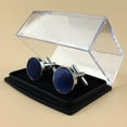 thumbnail image 3 of Blue with Dots Business for Suit Jacket Matching Cufflinks, 3 of 3