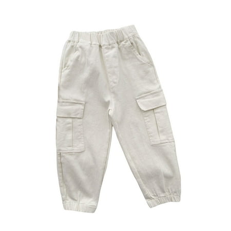

Pimfylm Chinos Pants Baby Baby Organic Cotton Honest Pants White 7-8 Years
