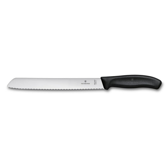 Cuchillo para pan Victorinox Swiss Classic, hoja de 21 cm, color plateado y negro