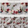 thumbnail image 2 of Soimoi Gray Cotton Cambric Fabric Ranunculus & Penoy Floral Print Decor Fabric Printed By the Yard 42 Inch Wide, 2 of 7