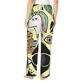 thumbnail image 3 of Disketp Black Head African Woman Print Women'S Comfy Pajama Pants Casual Drawstring Palazzo Lounge Wide Leg Pants, 3 of 9
