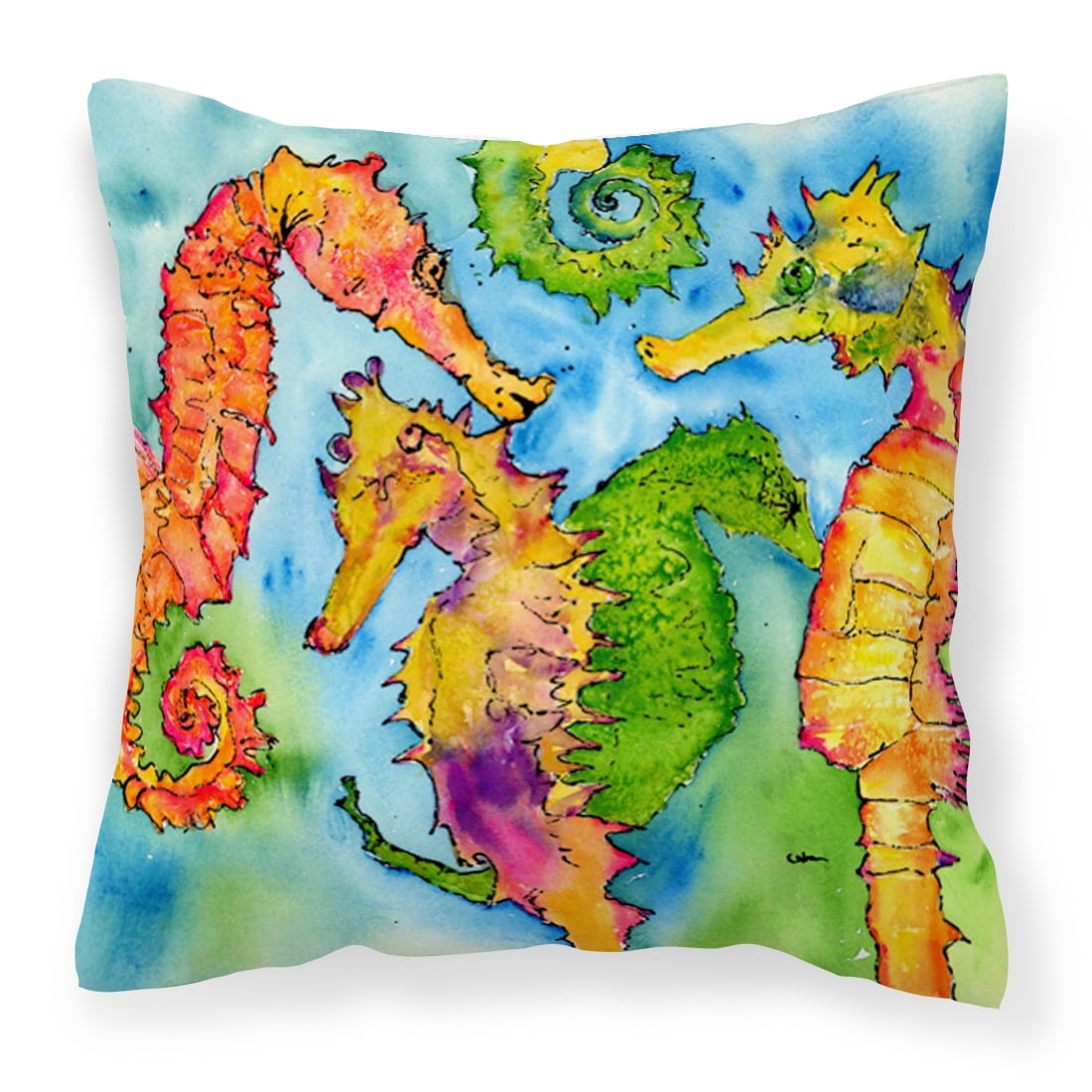 Seahorse Fabric Decorative Pillow
