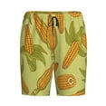 thumbnail image 4 of Naloa Corn Men's Short Pajama Pants, Lounge Comfort Shorts with Elasticized Waistband and Side Pockets - Medium, 4 of 9