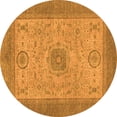 thumbnail image 1 of Ahgly Company Indoor Round Abstract Orange Modern Area Rugs, 3' Round, 1 of 4