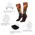 thumbnail image 6 of Daiia Sports Socks Sunset Maple Tree Fox Printed Novelty Crew Socks for Men Women Knee High Socks Cotton Socks Soft & Breathable Support Unisex Socks, 6 of 9