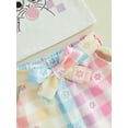 thumbnail image 7 of aturustex Little Girl 2Pcs Easter Skirt Outfits 6M 12M 18M 2T 3T 4T Toddler Baby Short Sleeve T-shirts Crew Neck Shirts Bunny Print Tee Tops + Checkermmer Clothes Beachwear for Holiday Party, 7 of 7