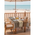thumbnail image 2 of Outdoor Tablecloths with Umbrella Hole & Zipper, Farmhouse Beige Brown 60 x102 Inch Rectangle Tablecloths, Vintage Wooden Striped Waterproof Table Cloth, Patio/Pool/Picnic Table Covers, 2 of 8