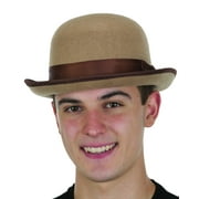 Jacobson Hat Adults Vintage Gentleman Tan Felt Bowler Derby Hat Costume Accessory