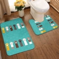 thumbnail image 2 of Yiaed Cute Cat Paw And Dog Print Bathroom Mat Set 2 Pieces Mat Anti-Skid Pad Ultra Soft and Absorbent Bathroom Bath Mat Contour Bath Rugs for Toilet Base, 2 of 6