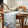 thumbnail image 3 of Thanksgiving Watercolor Cotton Linen Table Runner, Washable Table Runners for Kitchen, Dining Room, Holiday, Home Party Table Decor, 13x36 Inches, 3 of 9
