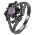 thumbnail image 3 of Dragon Ring for Women Solitaire Cz Black Gothic Engagement Ring Ginger Lyne Collection, 3 of 7