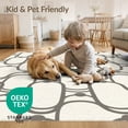 thumbnail image 4 of ODIKA 5'x7' Ivory Charcoal Geometric Design Washable Area Rug Modern Abstract Pattern with Unique Style Non-Slip, Chair-Friendly for Dining Room, Under Table, Home Office, 4 of 7