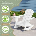 thumbnail image 4 of WestinTrends Malibu Outdoor HDPE Plastic Preschool Toddler Classic Adirondack Rocking Chairs (Set of 2), White, 4 of 14