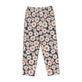 thumbnail image 4 of Xecao Daisies Flowers Women's Straight Lounge Pajama Pants: The Epitome of Relaxed Sleepwear, 4 of 9