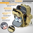 thumbnail image 5 of SHARKMOUTH Military Diaper Bag for Dad: 900D Polyester Ripstop 300% Tougher - 40L Large Capacity with Changing Mat for 72H Hiking/Camping Outdoor Activities - for Outdoor Enthusiast Dads (Tan), 5 of 7