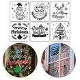 thumbnail image 4 of Mushroom Silver 6 unids/set árbol de Navidad muñeco de nieve plantilla de dibujo plantilla pintura en relieve Diy, 4 of 5
